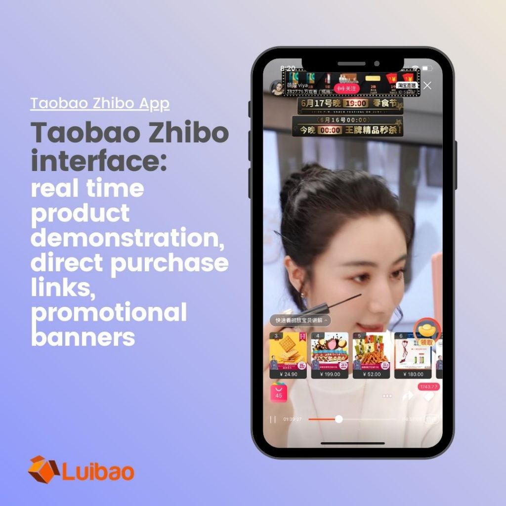 Taobao launched its living streaming function, Zhibo, which has become one of the top channel to bring sales revenue