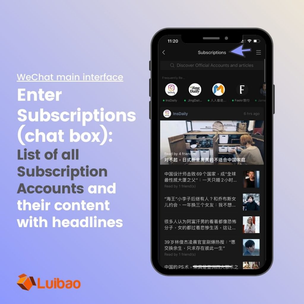 wechat official subscription account is more for medias and content-oriented companies and it is not open to overseas company to apply